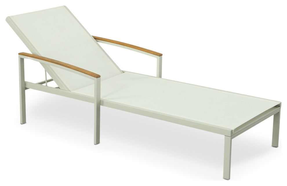 Braylee Reclining Chaise Lounge, Natural White