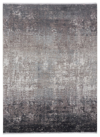 Weave & Wander Lindstra Rug, Silver Gray/Black, 7ft-9in x 11ft Rug