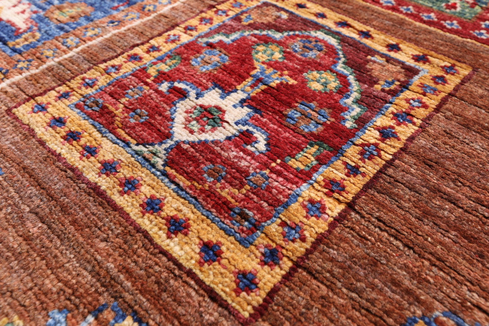 5' 2" X 7' 5" Tribal Persian Gabbeh Hand Knotted Wool Rug Q10093