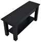 Tavern Farmhouse Storage Bench with shoe shelf / shoe rack, Black, 36"