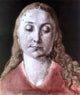 Albrecht Durer Head of a Woman, Gallery Wrapped Canvas Print, 20"x25"