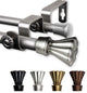 Pasha 5/8" Double Curtain Rod Satin Nickel