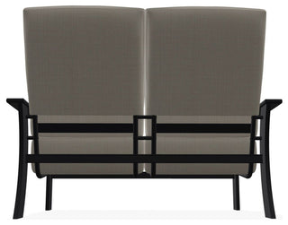 St. Catherine Deep Seat Outdoor Loveseat, Stone Linen/Black