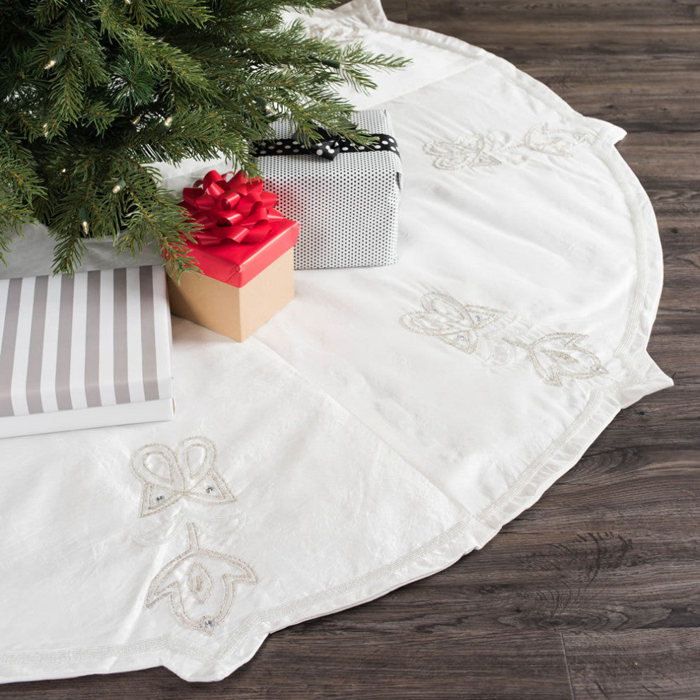 Vickerman Qtx17020 Decorative 60" Pointed Beaded Tree Skirt