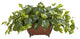 Pothos Artificial Plant, Metal Planter