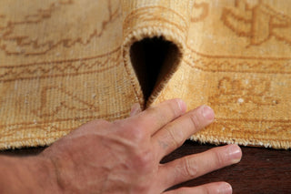 Consigned, Persian Handmade Floral Oriental Distressed Faded Antique Rug, 7'x11'