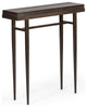 Wick 30" Console Table, Bronze Finish, Maple Espresso Accents