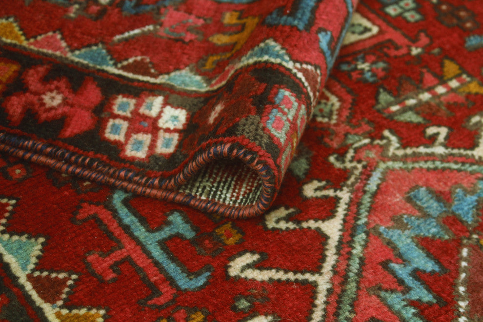 Fine Vintage Distressed Cranston Red/Ivory Runner, 2'6 x 11'8