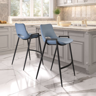 Desi Counter Stool, Set of 2 Blue