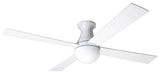Ball Flush Mount Fan, Gloss White, 52"