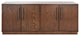 Safavieh Couture Mallory 4 Door Media Stand, Dark Brown