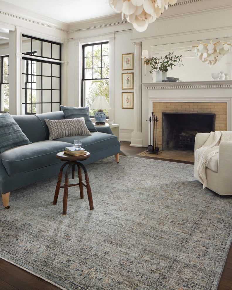 Jean Stoffer x Loloi Katherine Ocean / Gold 7'-10" x 10' Area Rug