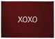 XOXO Valentines Chenille Rug, Maroon, 5'x7'