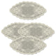 Floret 14"x28" Doily, Set of 4, Ecru