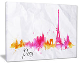 "Paris Pink Silhouette" Canvas Print