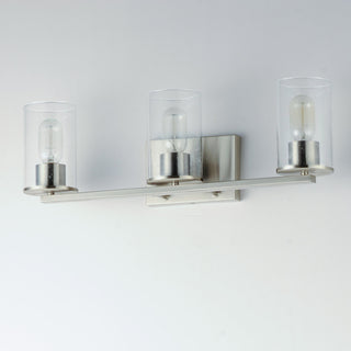 Maxim 11843CD Sleek 3 Light 24"W Bathroom Vanity Light - Antique Brass / Black