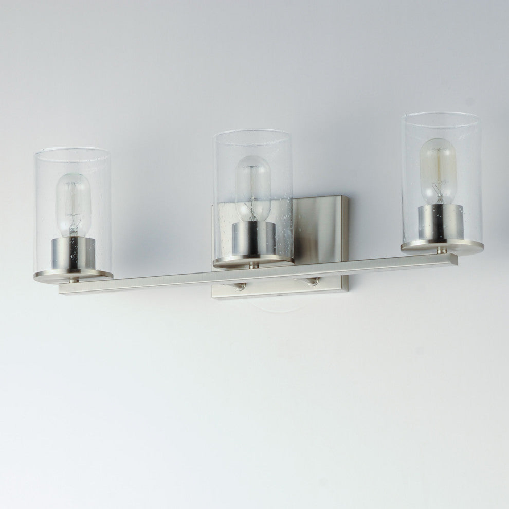 Maxim 11843CD Sleek 3 Light 24"W Bathroom Vanity Light - Antique Brass / Black