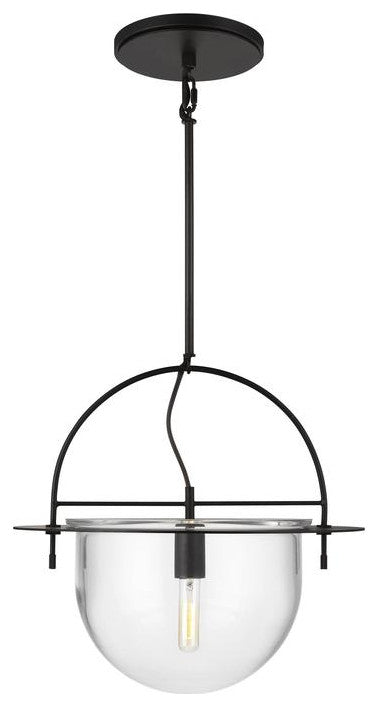 Generation Lighting, KP1031AI, Large Pendant, Aged Iron