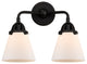 Small Cone Bath Vanity Light, Matte Black, Matte White, Matte White