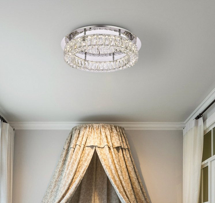 Modern Chrome 1-Light Flush Mount