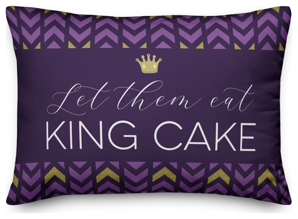 Let Them Eat King Cake 14x20 Spun Poly Pillow