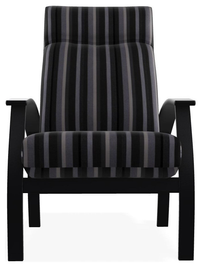 Belle Isle Cushion Outdoor Adjustable Back Chair, Sensory Granite/Black