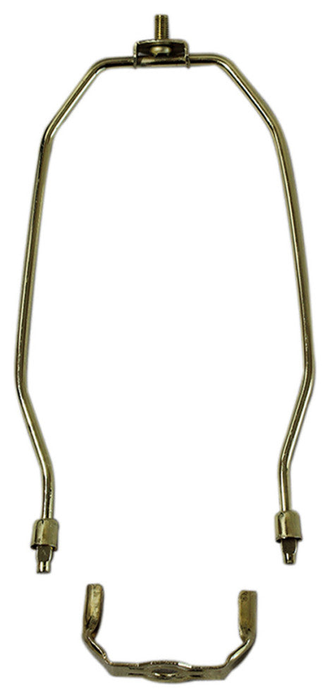 11" Polished Brass Heavy Duty Harp Fitter For Lamp Shades