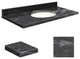 Quartz 49"x19" Vanity Top, Single Faucet Hole, White Bowl, Milky Way, 4" Centers