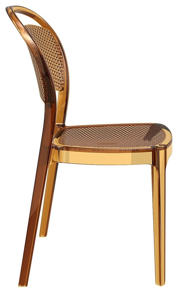Compamia Bee Dining Chairs, Set of 2, Transparent Amber