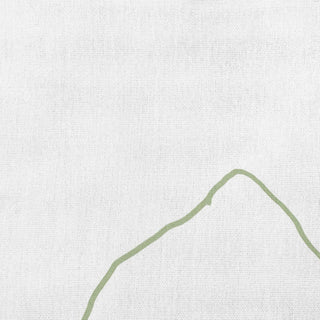 Petal Lines Decorative Throw Pillow, Green/White, 18x18"