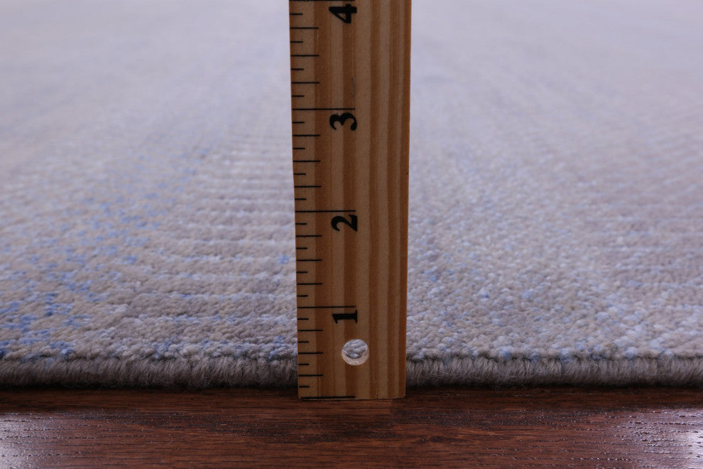 6' 1" X 9' 2" Savannah Grass Wool and Silk Hand Knotted Rug Q11416