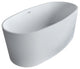 ANZZI Bellentin 5.1-ft Solid Surface Freestanding Tub, Matte White