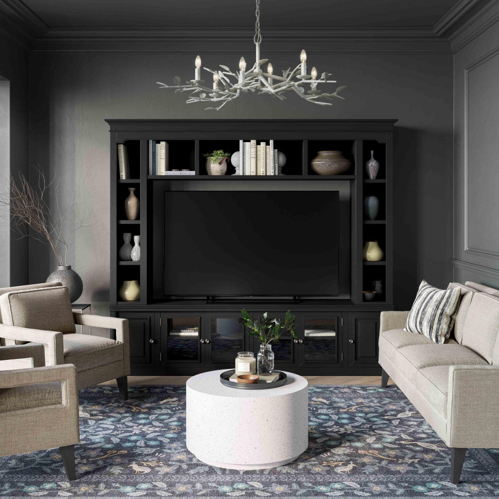 Virginia White Entertainment Center for TVs up to 75"