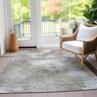 Machine Washable Indoor/Outdoor Chantille ACN597 Beige 8' x 10' Rug