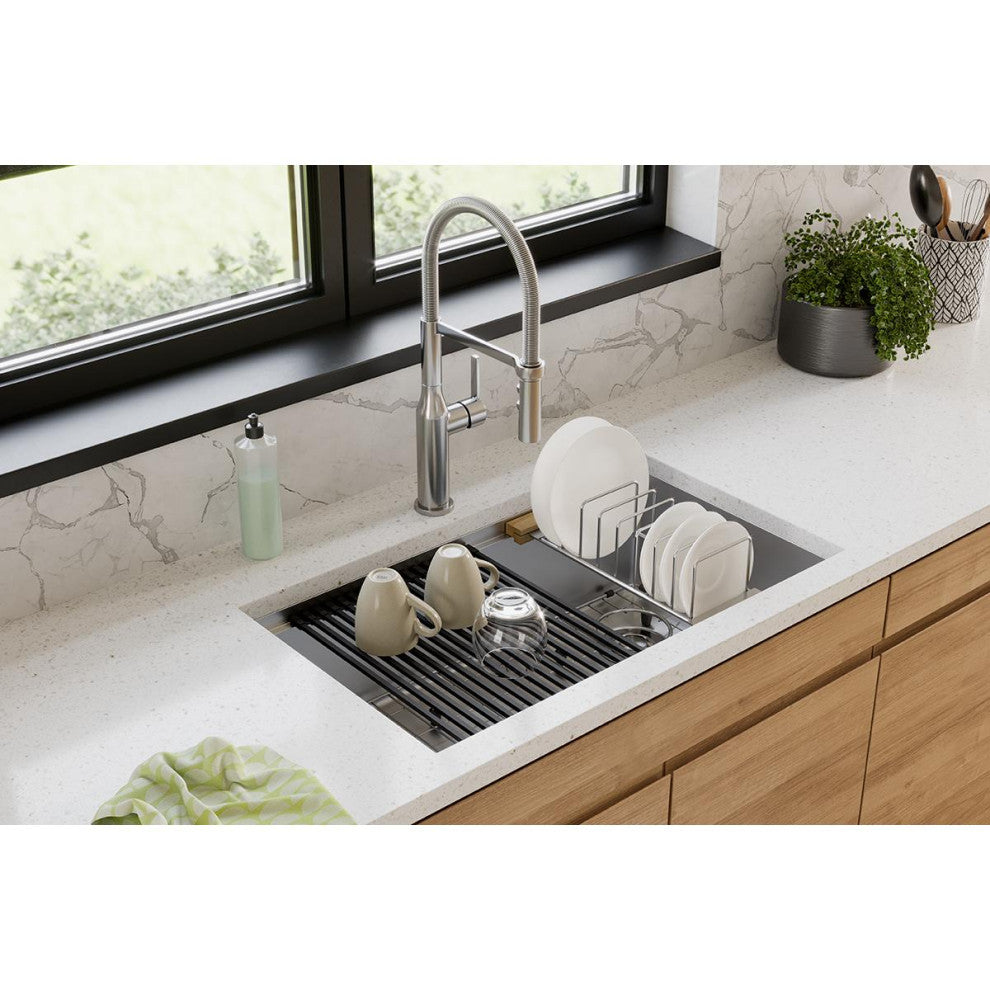 EFRU30169RTWC Elkay Crosstown 16 Gauge Workstation Stainless Steel Sink Kit