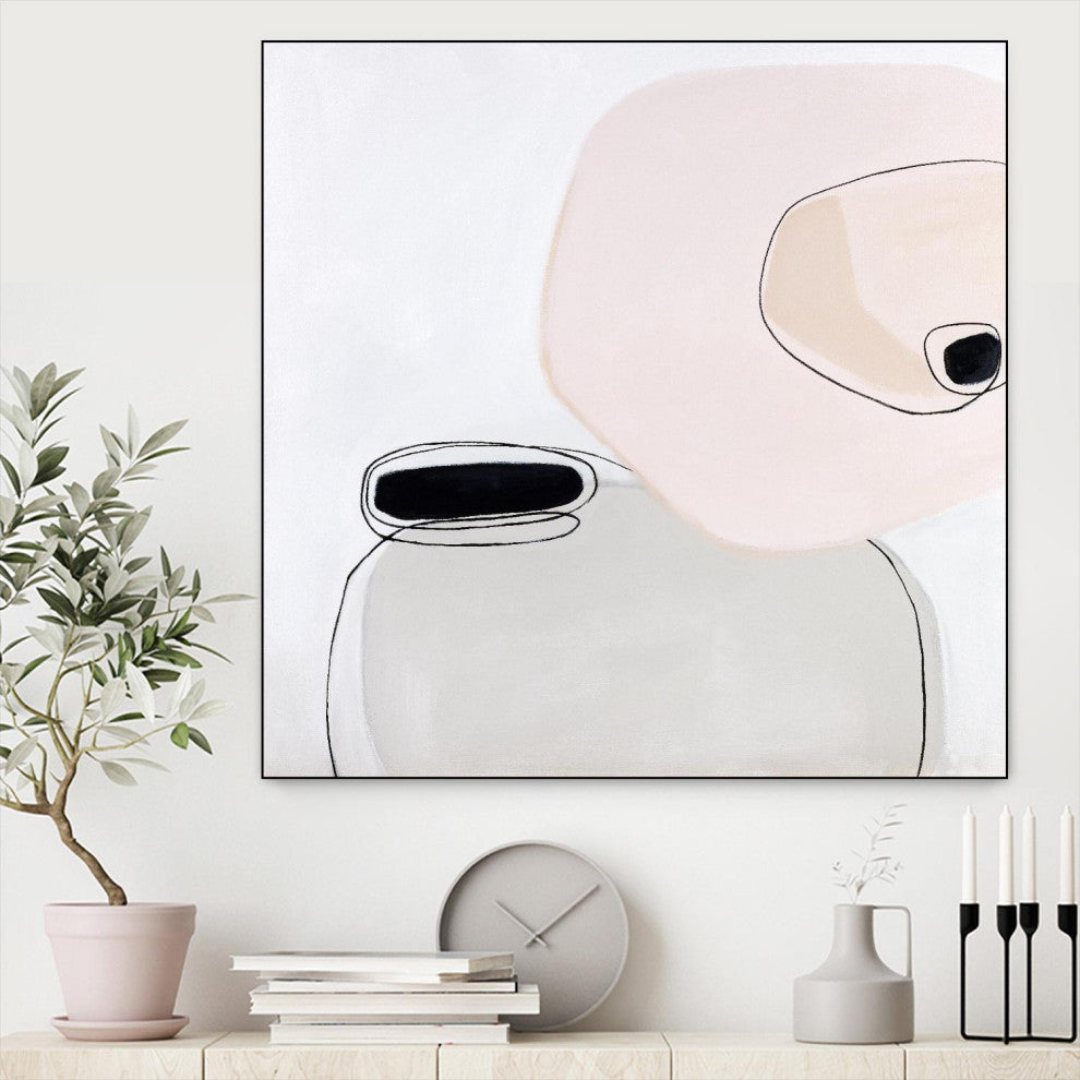 "TRANQUILITY" Framed Canvas by Giant Art 30"x30"