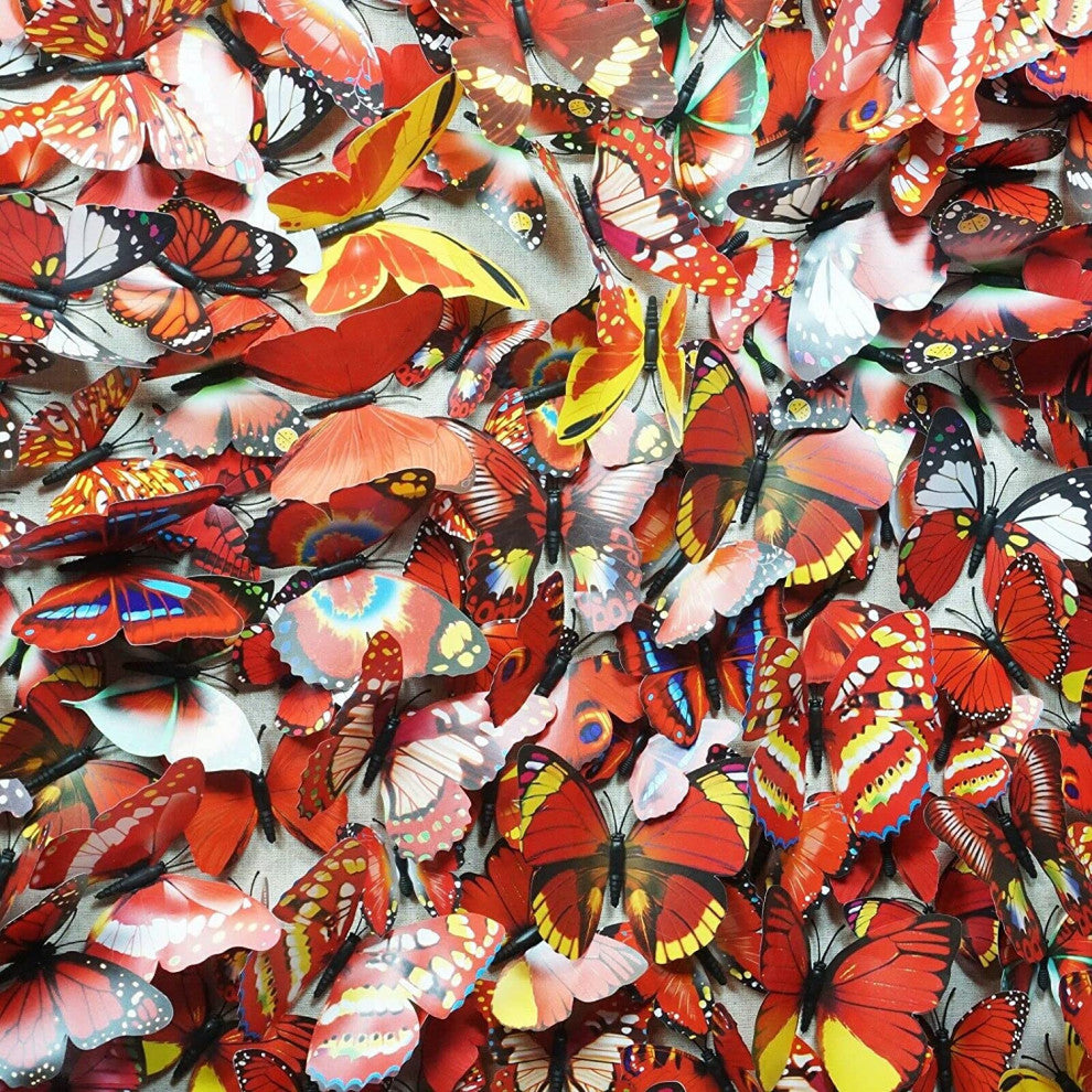 Red Butterflies Shadow Box