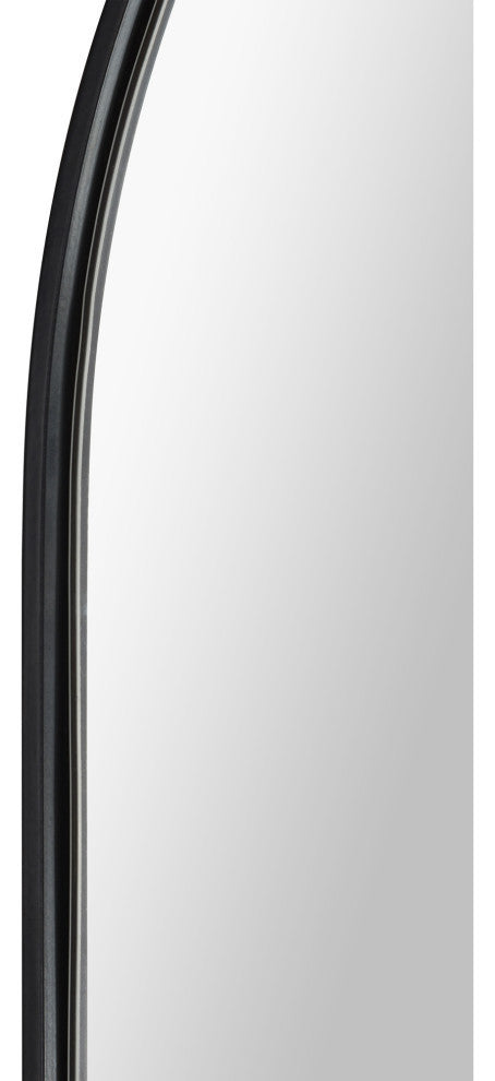 Ammar Oval Iron Black Framed Wall Mirror