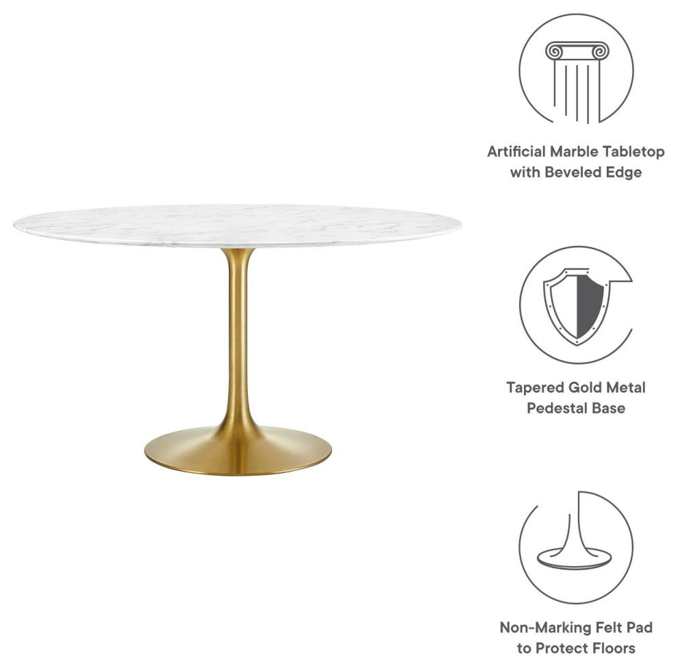 Tulip 54" Round Dining Table