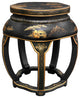 Lacquer Blossom Stool, Black