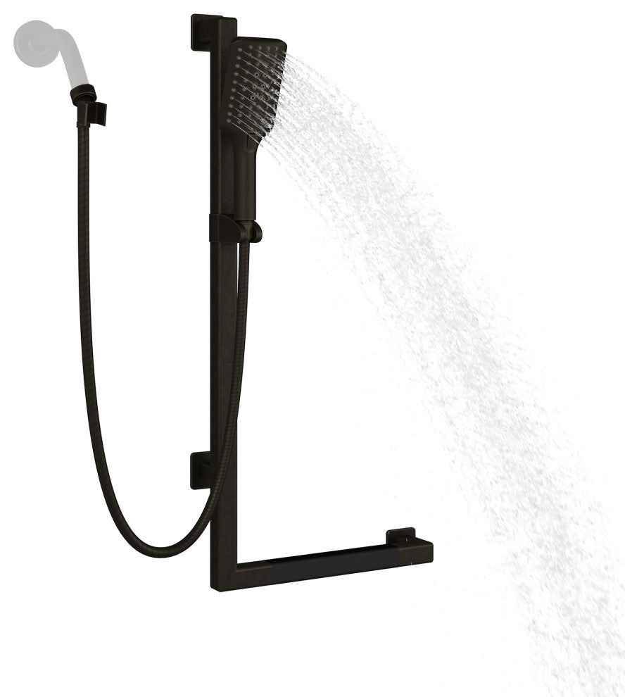 Seville Slide Bar With Handshower, 2.5 GPM, Oil Rubbed Bronze, Left
