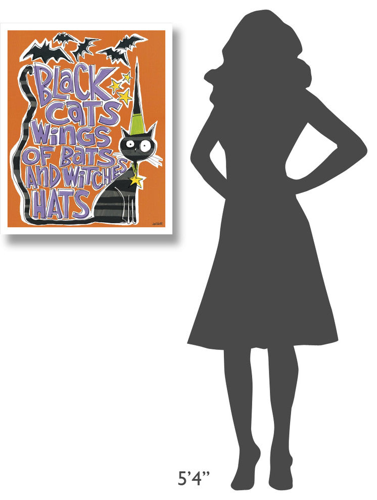 "Bats and Black Cats II" Digital Paper Print by Anne Tavoletti, 24"x30"