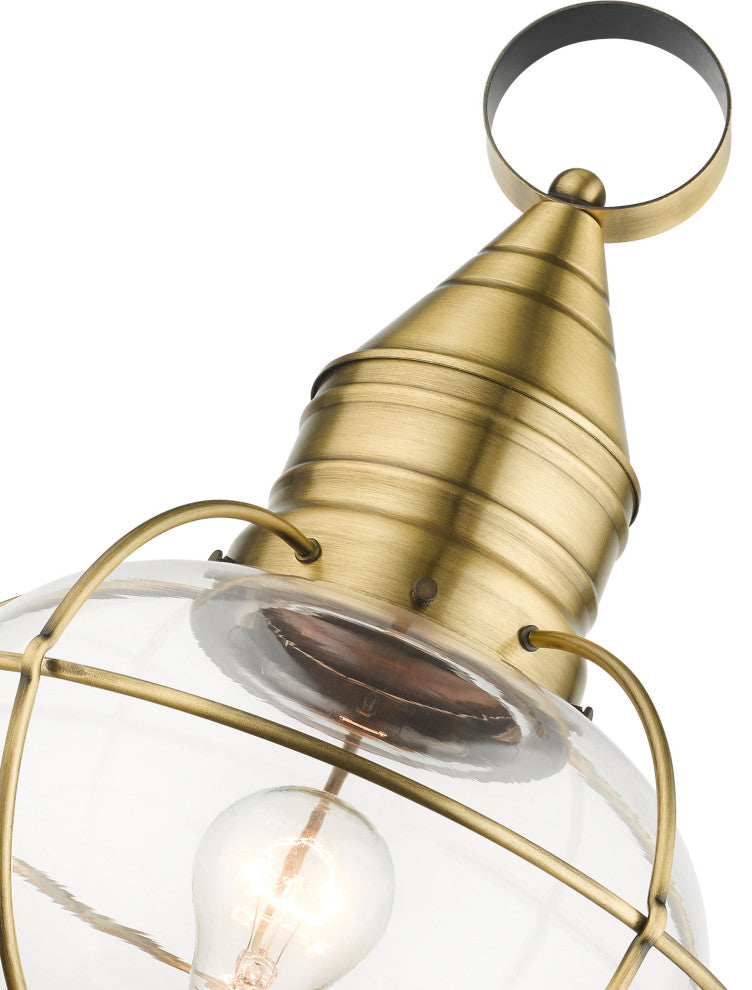 Antique Brass Nautical, Farmhouse, Bohemian, Colonial, Outdoor Post Top Lantern