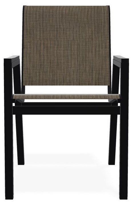 Bazza Sling Stackable Outdoor Dining Chair, Kora/Black