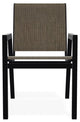 Bazza Sling Stackable Outdoor Dining Chair, Kora/Black