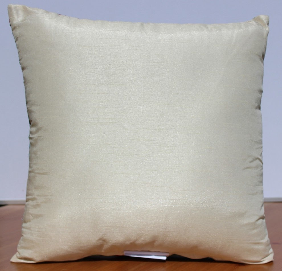 Polysilk Floral Throw Pillow