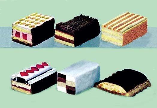 Choice Dessert Slices #1- Fine Art Giclee Print 24" x 36"