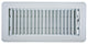 Classic Stamped Steel Floor Register, White, 6" X 12"