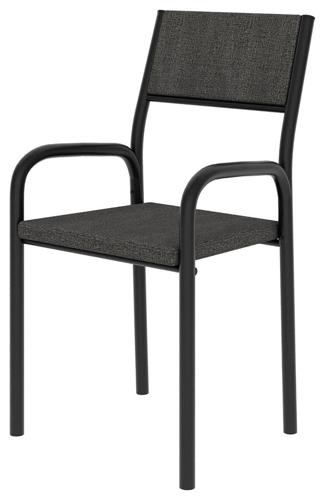 Techni Mobili Office Visiting Chair With Metal Frame, Black