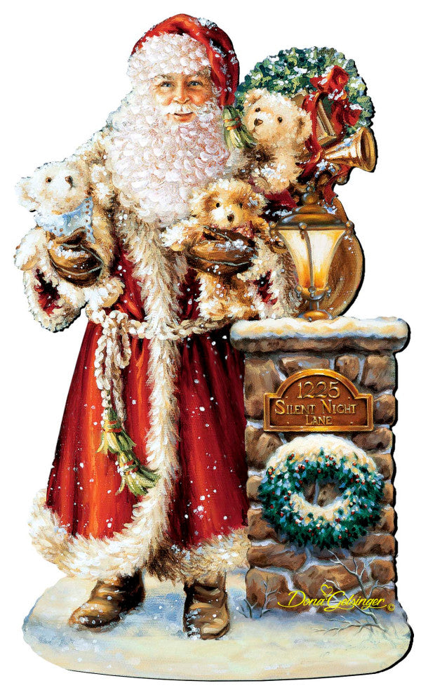 Silent Night Santa Outdoor Decor by Dona Gelsinger